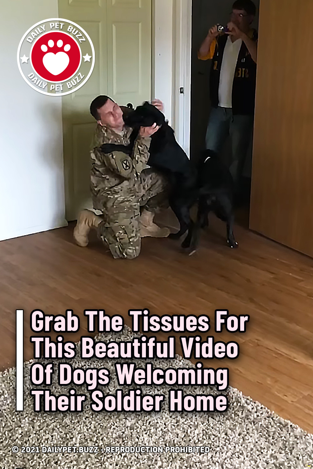 Grab The Tissues For This Beautiful Video Of Dogs Welcoming Their Soldier Home