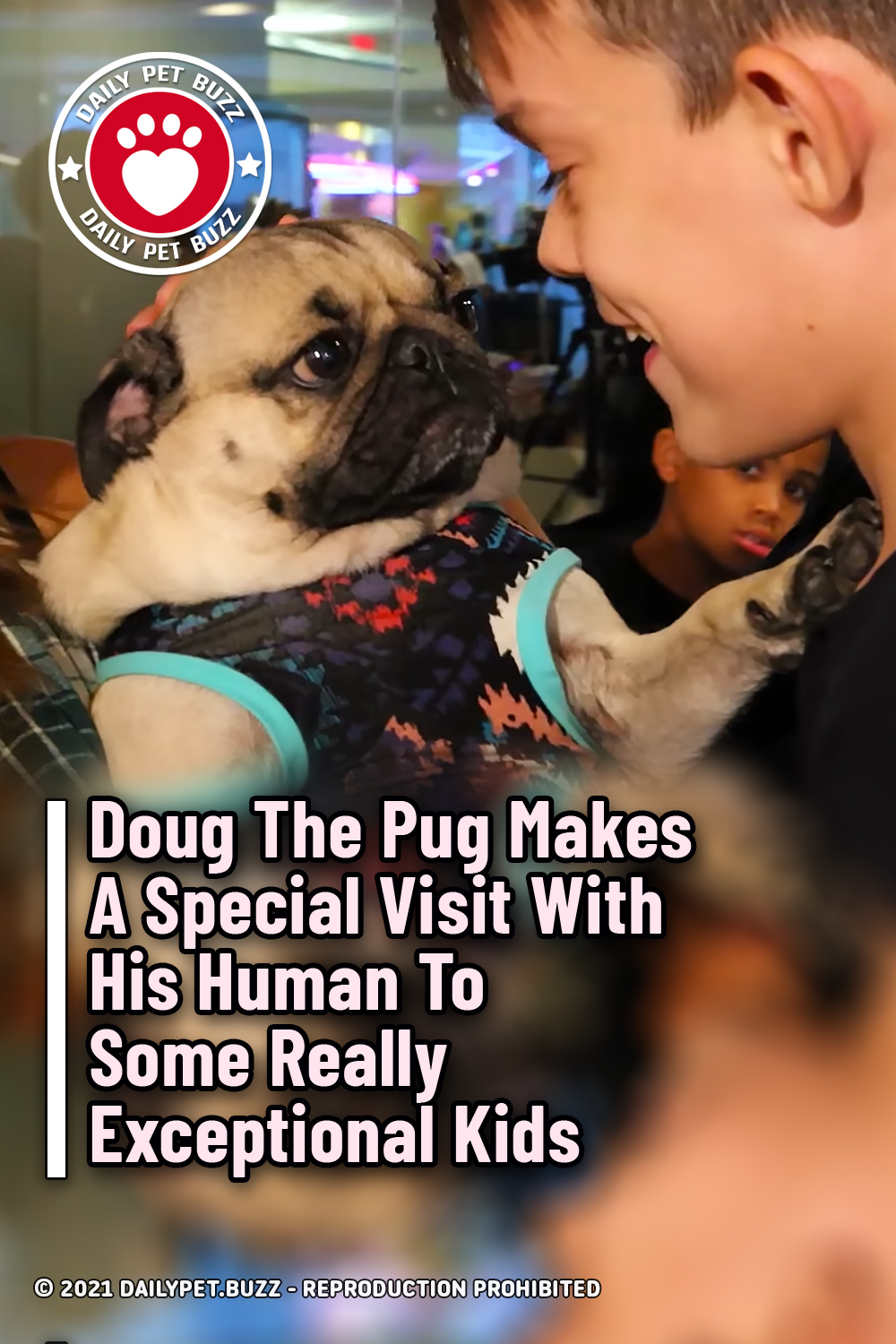 Doug The Pug Makes A Special Visit With His Human To Some Really Exceptional Kids