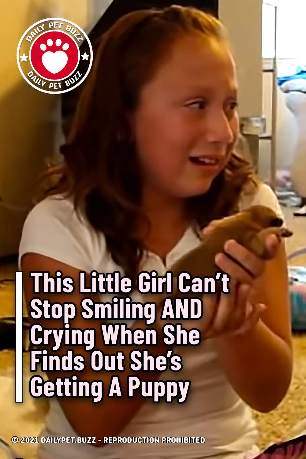 This Little Girl Can\'t Stop Smiling AND Crying When She Finds Out She\'s Getting A Puppy