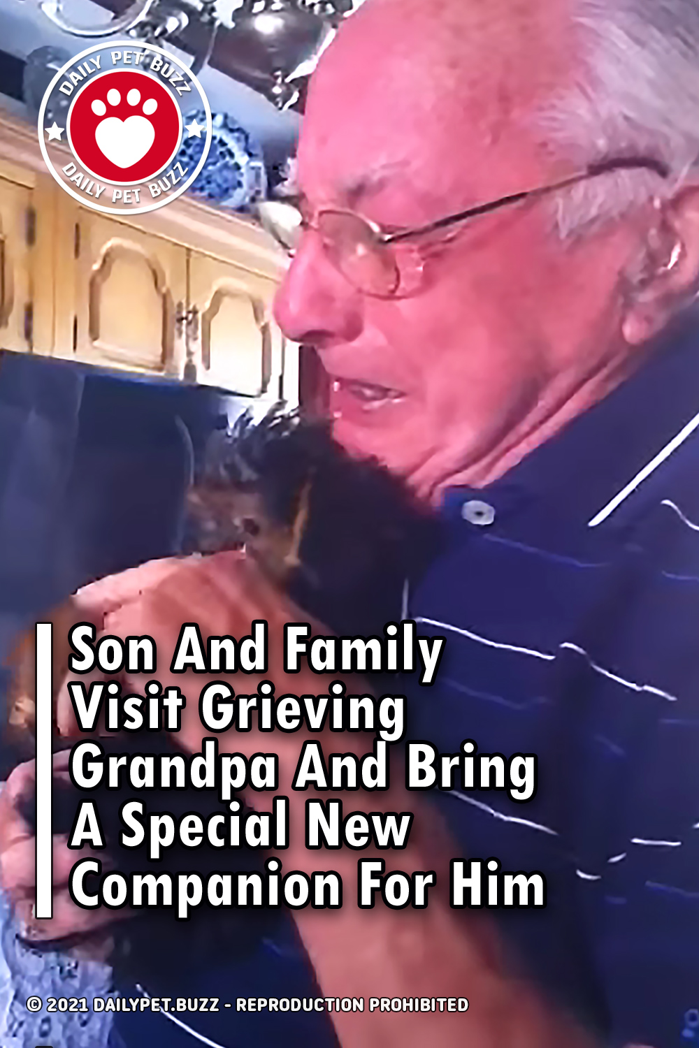 Son And Family Visit Grieving Grandpa And Bring A Special New Companion For Him
