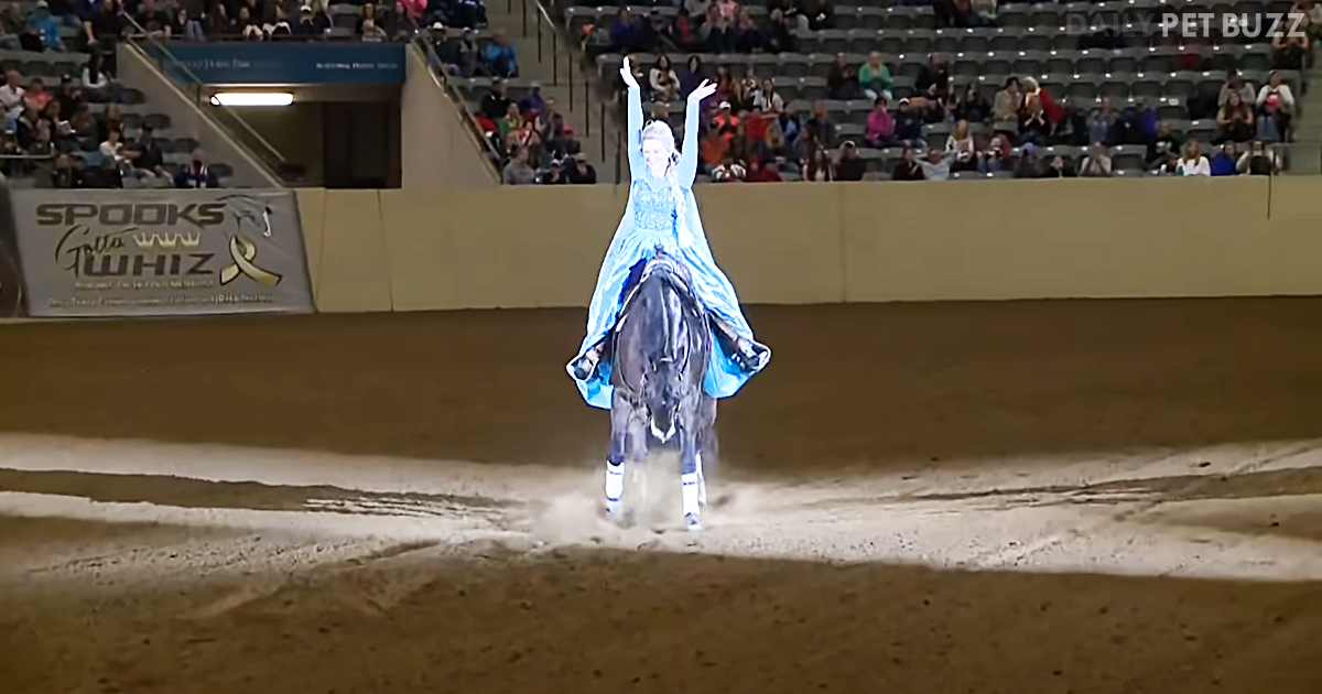 She Looks Magical As She Enters On Her Horse, And Then She Removes Her Cape