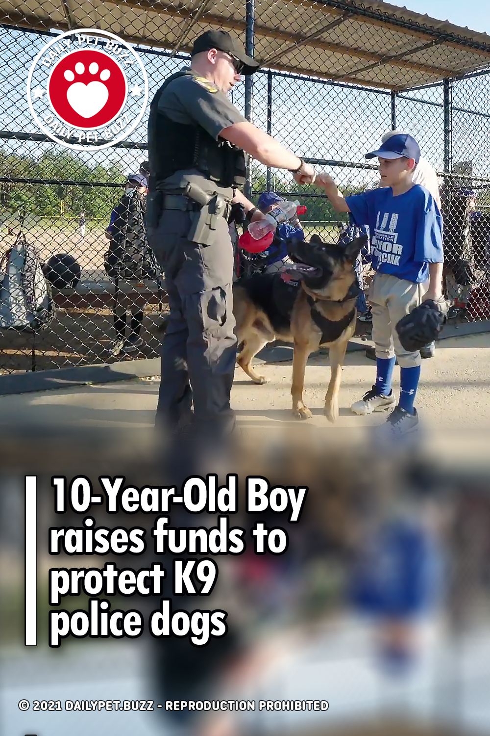 10-Year-Old Boy raises funds to protect K9 police dogs