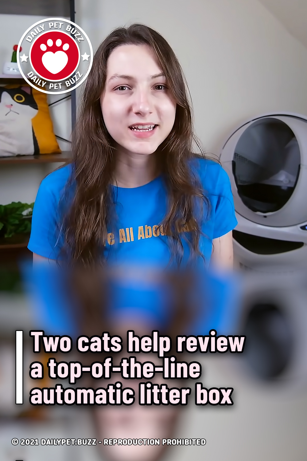 Two cats help review a top-of-the-line automatic litter box