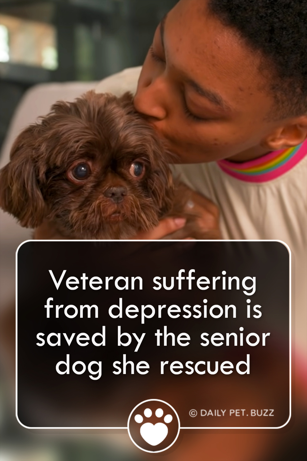 Veteran suffering from depression is saved by the senior dog she rescued