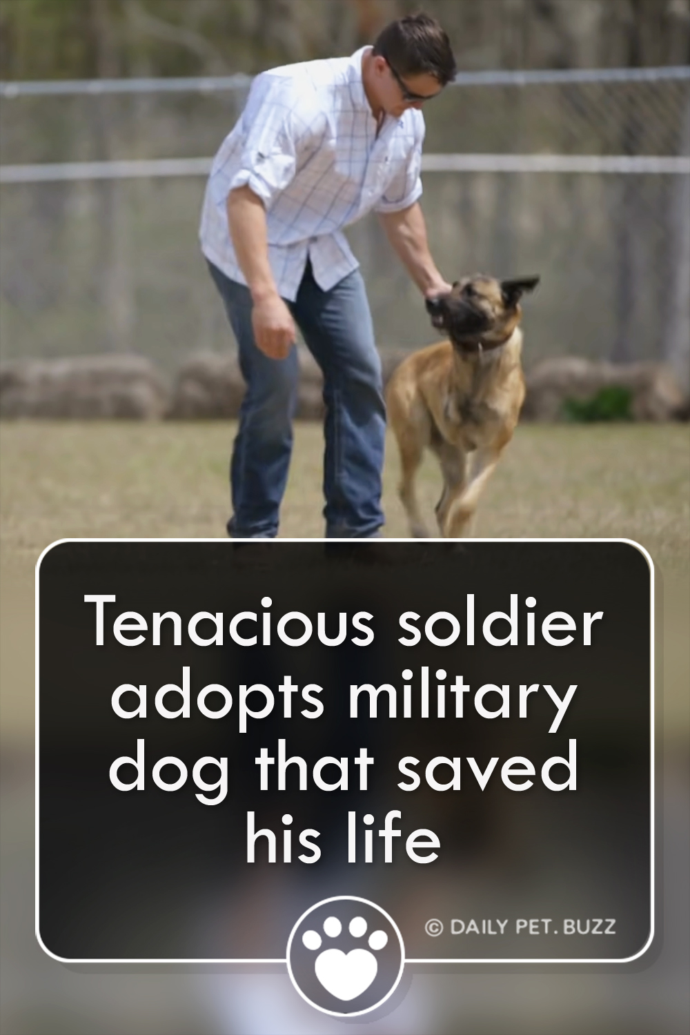 Tenacious soldier adopts military dog that saved his life