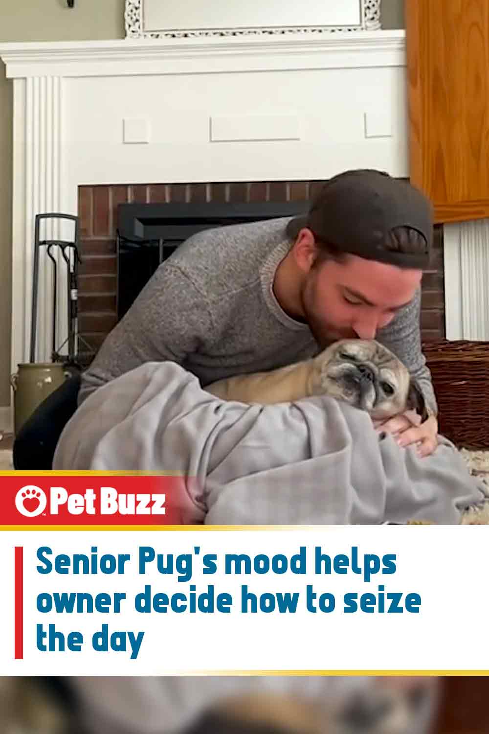 Senior Pug\'s mood helps owner decide how to seize the day