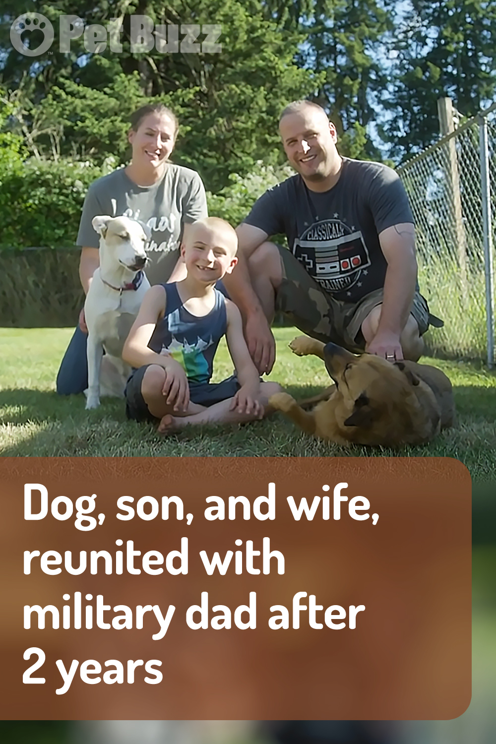 Dog, son, and wife, reunited with military dad after 2 years