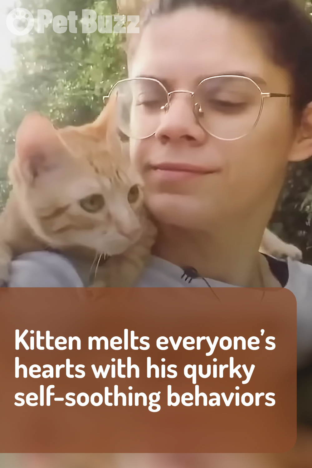 Kitten melts everyone’s hearts with his quirky self-soothing behaviors