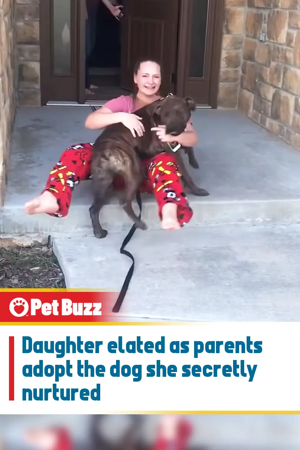 Daughter elated as parents adopt the dog she secretly nurtured
