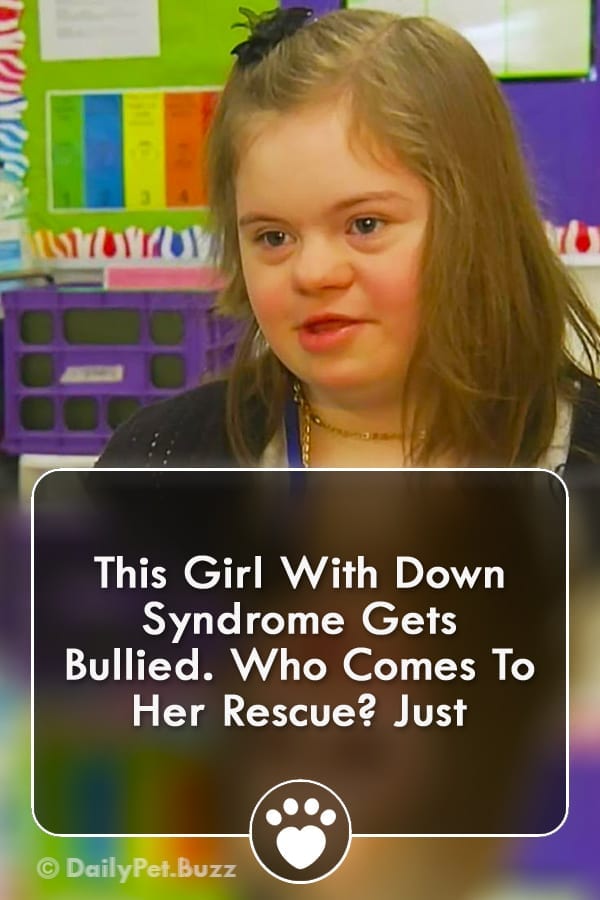 This Girl With Down Syndrome Gets Bullied. Who Comes To Her Rescue? Just