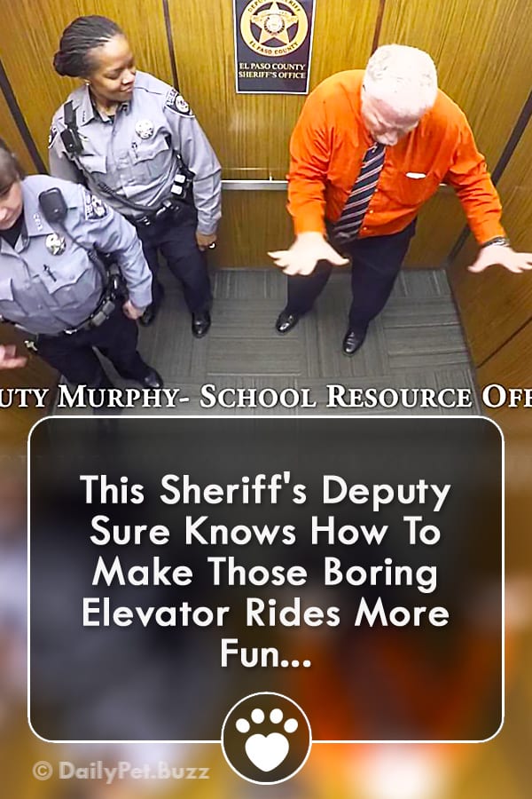 This Sheriff\'s Deputy Sure Knows How To Make Those Boring Elevator Rides More Fun...