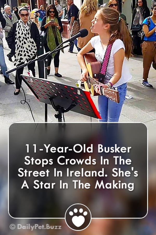 11-Year-Old Busker Stops Crowds In The Street In Ireland. She\'s A Star In The Making